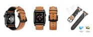 Posh Tech Men's and Women's Genuine Leather Band for Apple Watch 38mm